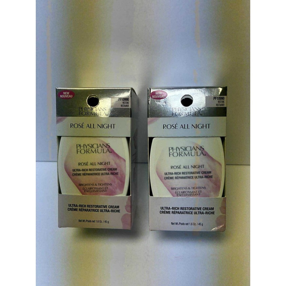 2X Physicians Formula Rose All Night Ultra-Rich Restorative Cream 1.6 oz EACH